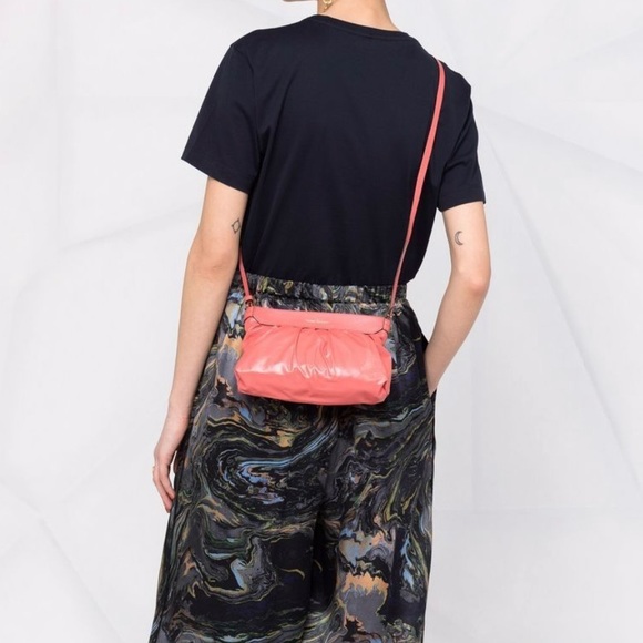 ISABEL MARANT Luzes Mini Gathered Soft Leather Shoulder Bag Apricot Pink $590 - Picture 12 of 12